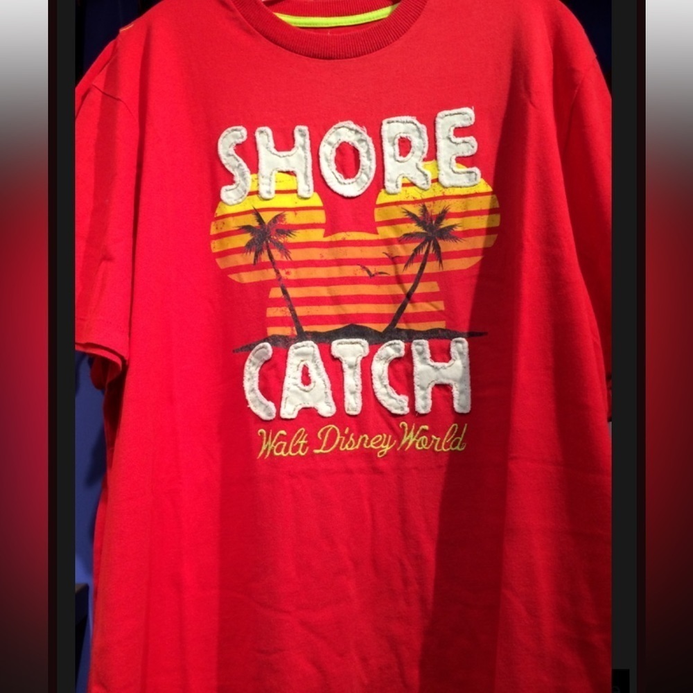 Disney Parks cherry red shore catch XL T shirt